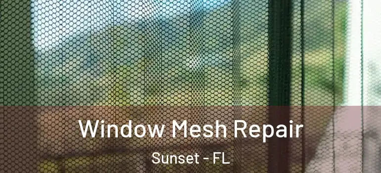  Window Mesh Repair Sunset - FL